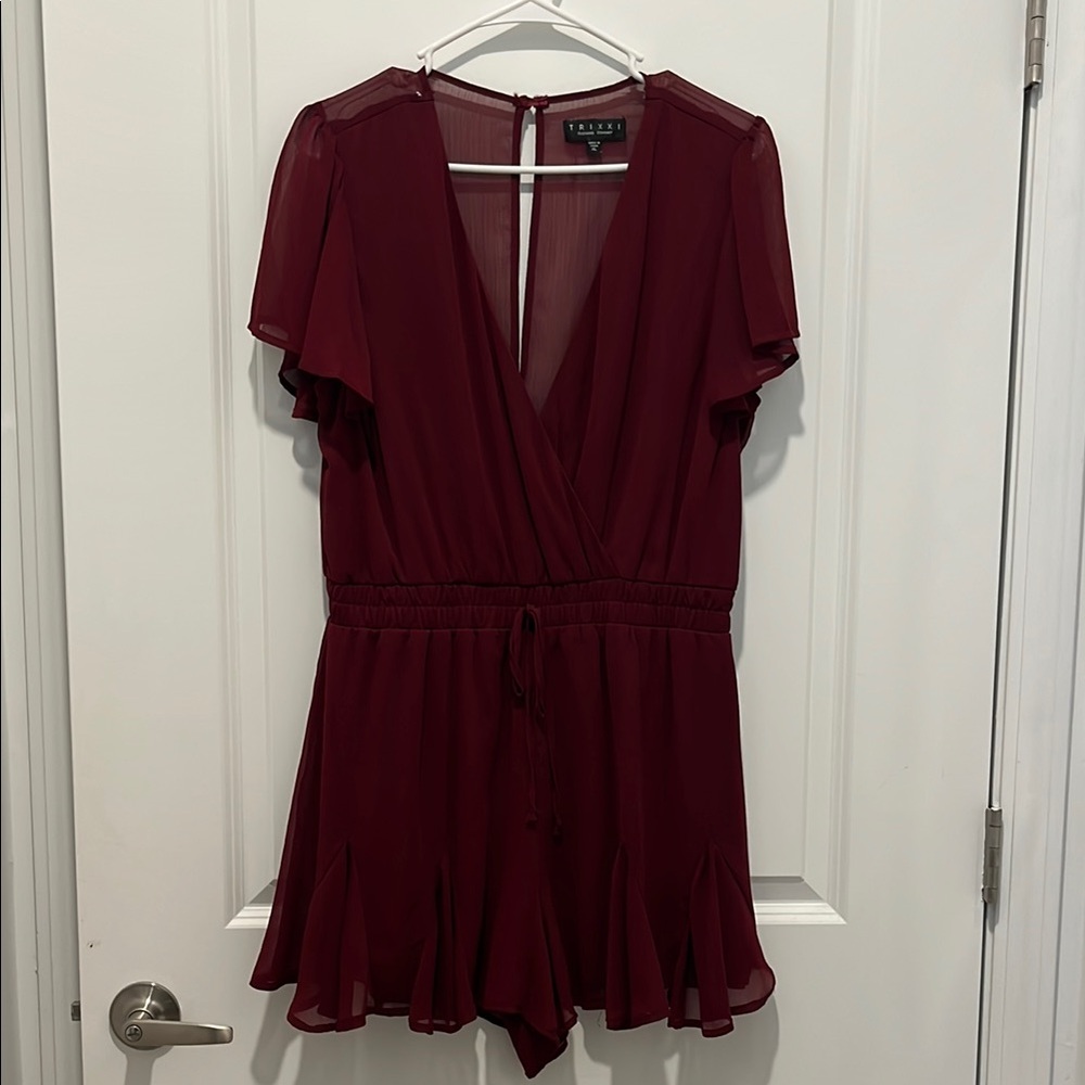 Burgundy Romper